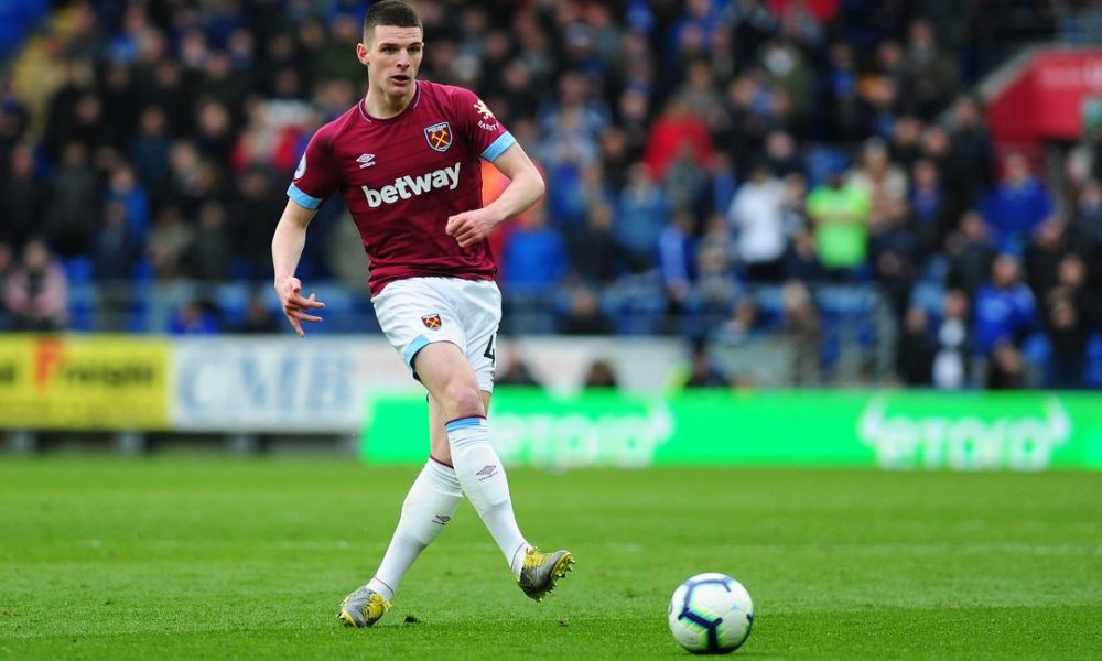 declan rice in chelsea shirt